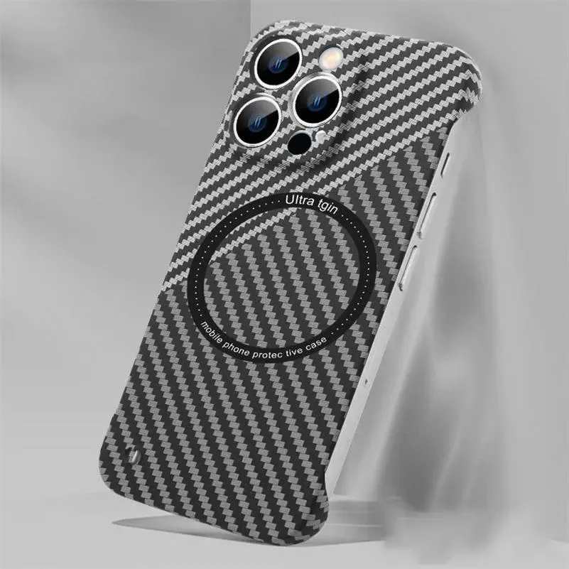 Borderless Carbon Fiber Texture Case With Wireless Charging Support - Image 9