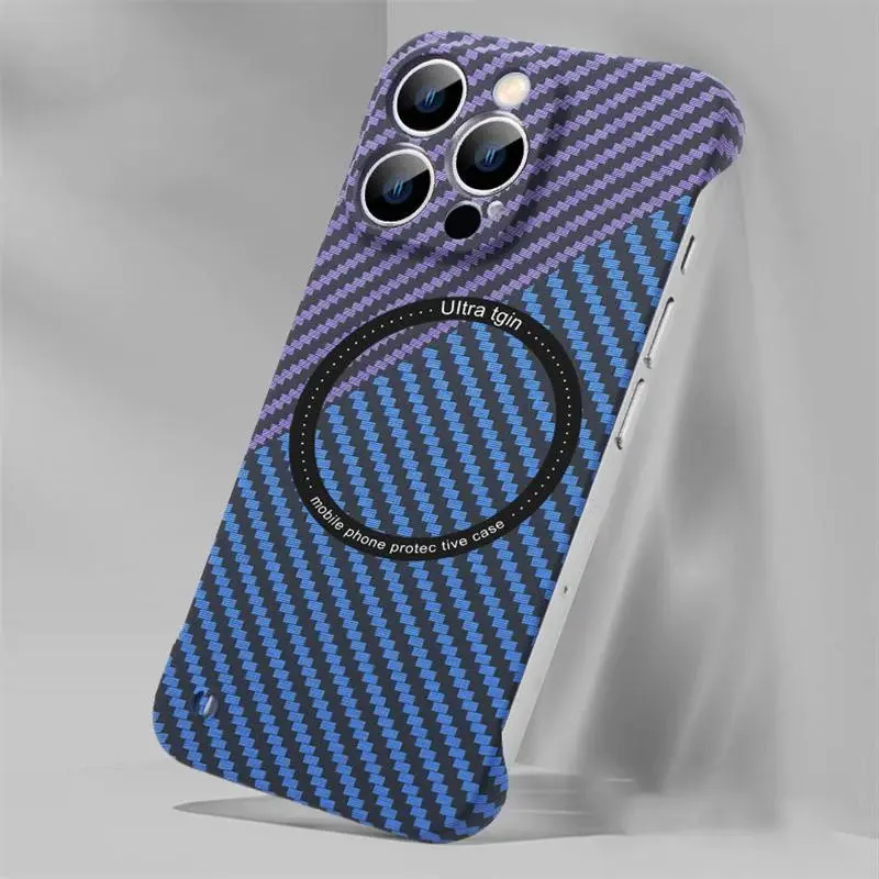 Borderless Carbon Fiber Texture Case With Wireless Charging Support - Image 8