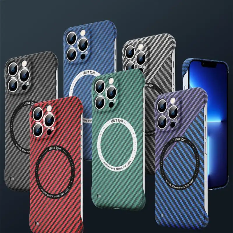 Borderless Carbon Fiber Texture Case With Wireless Charging Support - Image 7