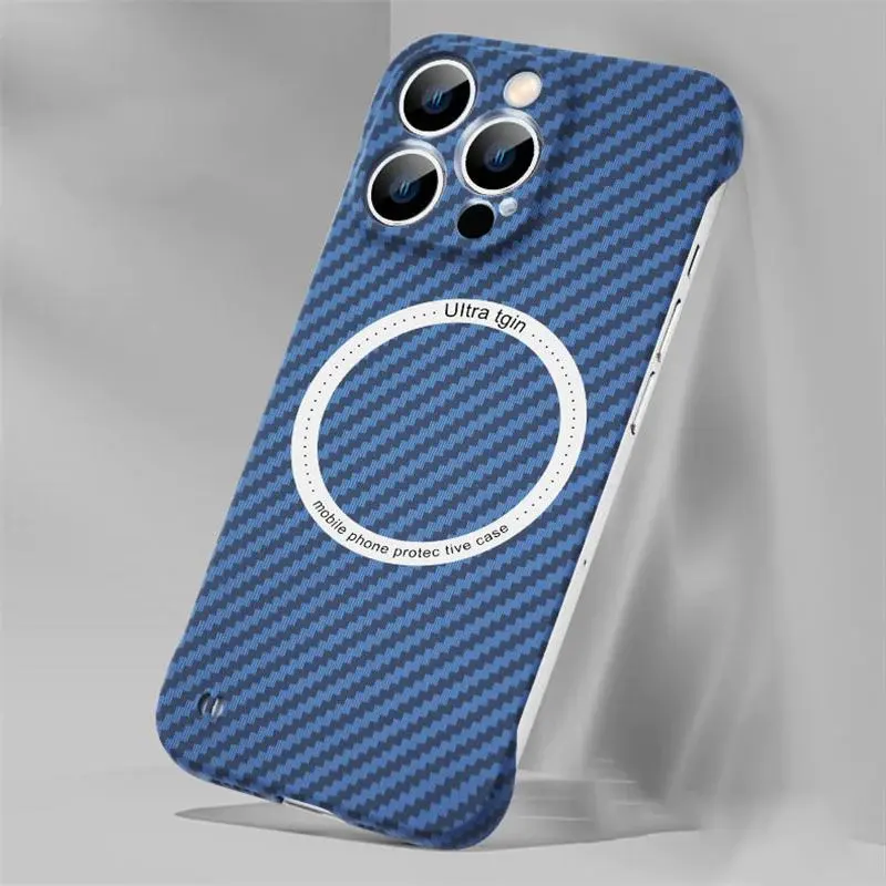 Borderless Carbon Fiber Texture Case With Wireless Charging Support - Image 13