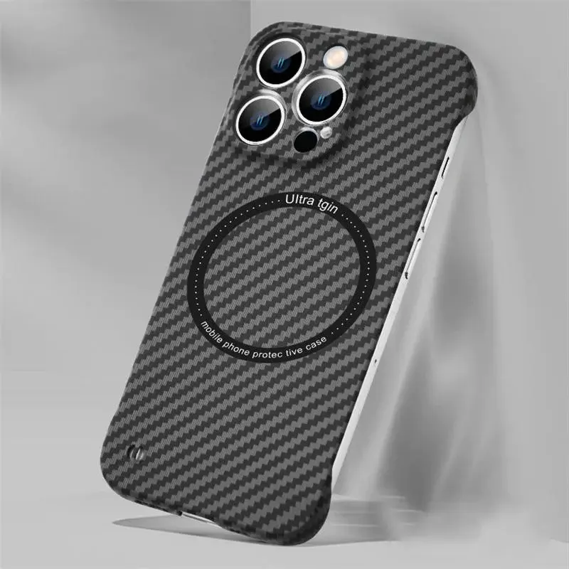 Borderless Carbon Fiber Texture Case With Wireless Charging Support - Image 12