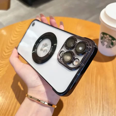 With Lens Protection Magnetic Wireless Charging Phone Case